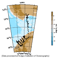 Thumbnail map showing labeled sections for which data are available
